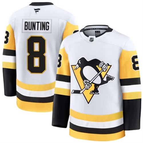 Men's Pittsburgh Penguins Michael Bunting Authentic 2024-25 Away White Stitched NHL Hockey Jersey