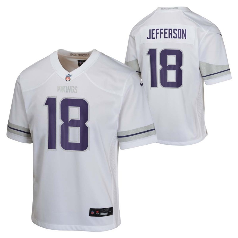 Youth Nike Minnesota Vikings Justin Jefferson #18 Winter Warrior Jersey