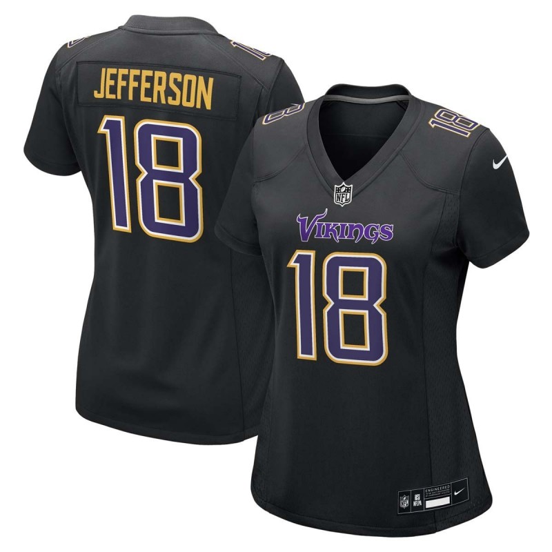 Women's Nike Minnesota Vikings #18 Justin Jefferson Chase Jersey