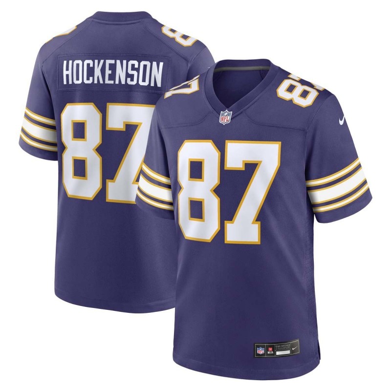 Men's Nike Minnesota Vikings TJ Hockenson #87 Alternate Game Jersey