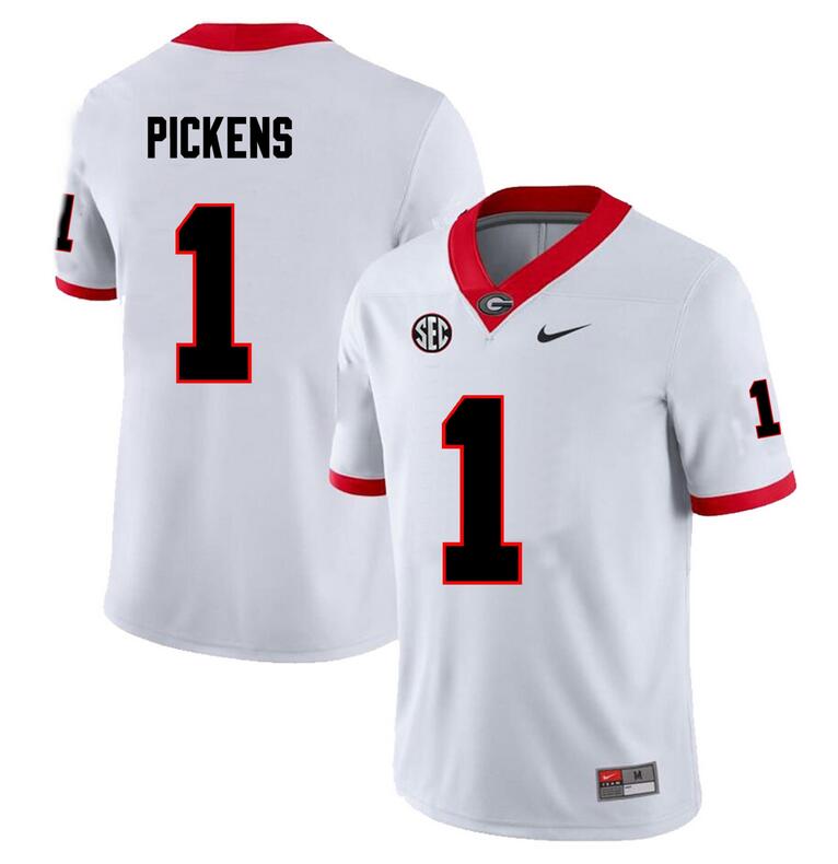 Youth Georgia Bulldogs #1 George Pickens White F.U.S.E. Vapor Limited Stitched Football Jersey