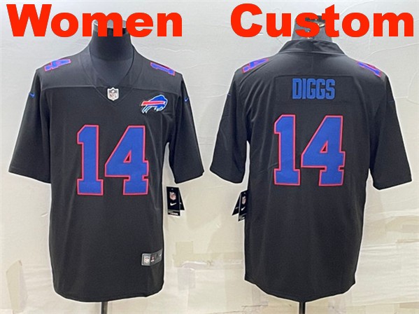 Women's Buffalo Bills ACTIVE PLAYER Custom Black Vapor Untouchable Limited Stitched Jersey