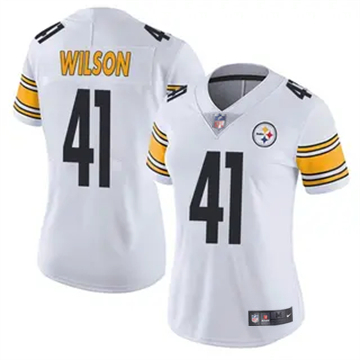 Women's Pittsburgh Steelers #41 Payton Wilson Vapor Limited White Nike Stitched NFL Jersey