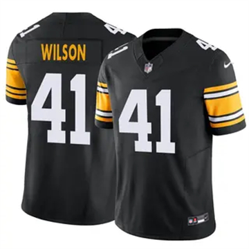 Men's Pittsburgh Steelers #41 Payton Wilson Vapor F.U.S.E. Limited Alternate Black Nike Stitched NFL Jersey