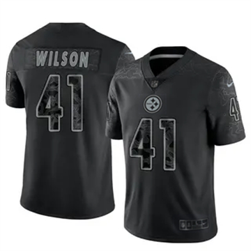 Men's Pittsburgh Steelers #41 Payton Wilson Vapor Limited Reflective Black Nike Stitched NFL Jersey