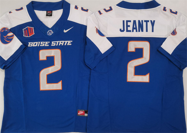 Men's Boise State Broncos #2 Ashton Jeanty Blue_White 2024 F.U.S.E. Vapor Limited Stitched Football Jersey