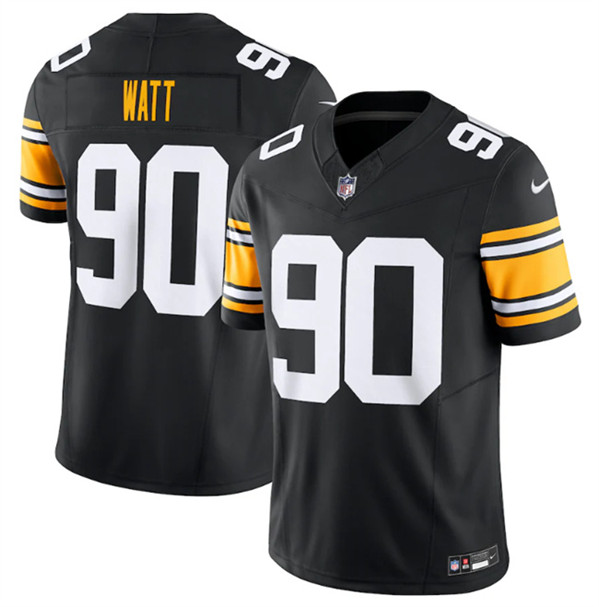 Youth Pittsburgh Steelers #90 T. J. Watt Black 2023 F.U.S.E. Vapor Untouchable Limited Stitched Jerseys