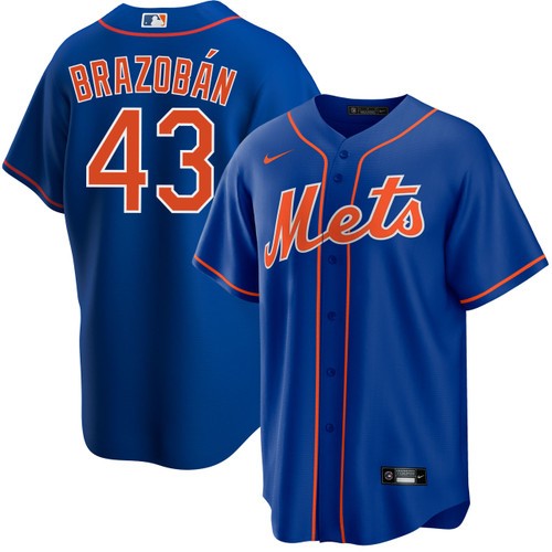 Men's Nike Huascar Brazoban New York Mets Alternate Royal Jersey