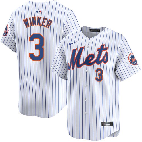 Men's Nike Jesse Winker New York Mets Home White Limited Jersey