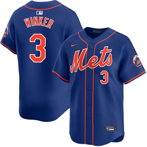 Men's Nike Jesse Winker New York Mets Alternate Royal Limited Jersey