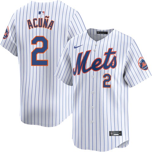 Men's Nike Luisangel Acuna New York Mets Home White Limited Jersey