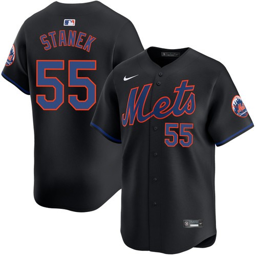 Men's Nike Ryne Stanek New York Mets Alternate Black Limited Jersey