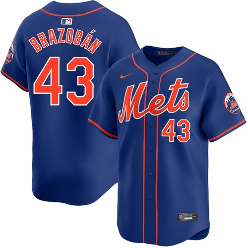 Men's Nike Huascar Brazoban New York Mets Alternate Royal Limited Jersey