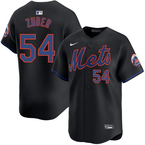 Men's Nike Tyler Zuber New York Mets Alternate Black Limited Jersey