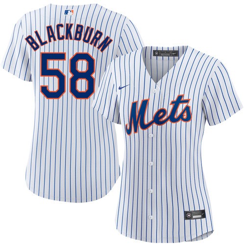 Paul Blackburn New York Mets Women's Home White Nike Jersey