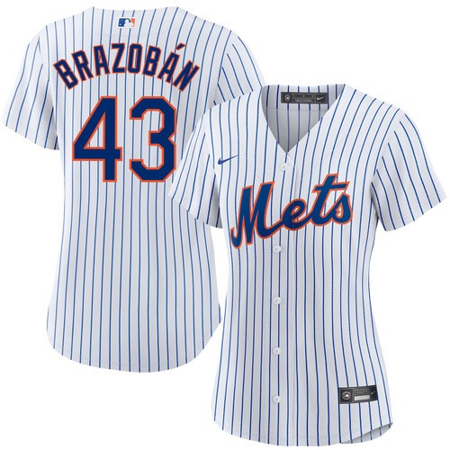Huascar Brazoban New York Mets Women's Home White Nike Jersey