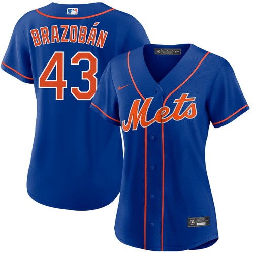 Huascar Brazoban New York Mets Women's Alternate Royal Jersey