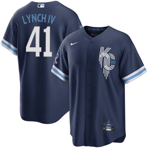 Men's Daniel Lynch IV Kansas City Royals Nike Navy 2024 City Connect Jersey