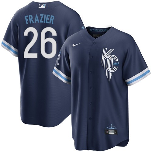 Men's Adam Frazier Kansas City Royals Nike Navy 2024 City Connect Jersey