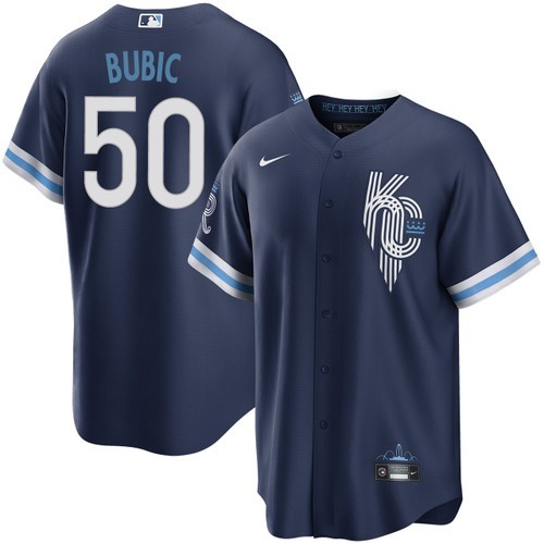 Men's Kris Bubic Kansas City Royals Nike Navy 2024 City Connect Jersey