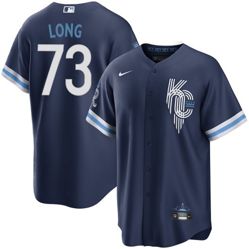 Men's Sam Long Kansas City Royals Nike Navy 2024 City Connect Jersey