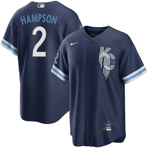 Men's Garrett Hampson Kansas City Royals Nike Navy 2024 City Connect Jersey