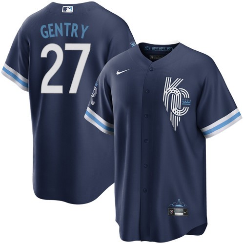 Men's Tyler Gentry Kansas City Royals Nike Navy 2024 City Connect Jersey