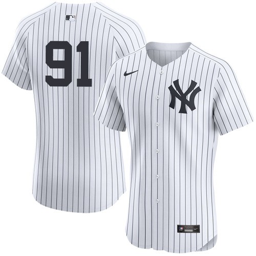 Men's Oswald Peraza New York Yankees Nike Home White Elite On-Field Authentic Stitched Baseball Jersey