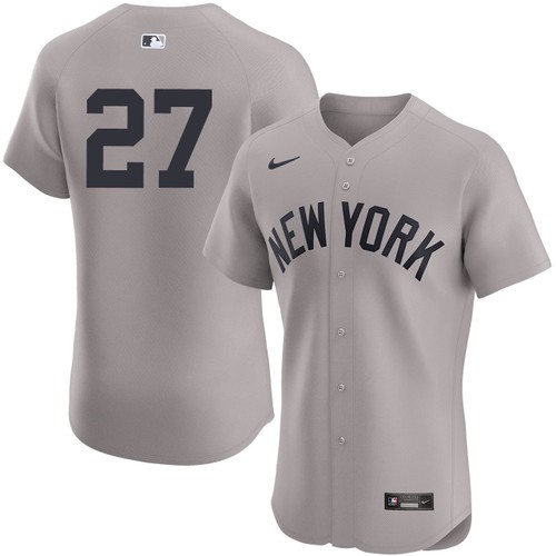 Men's Giancarlo Stanton New York Yankees Nike Road Gray Elite On-Field Authentic Stitched Baseball Jersey