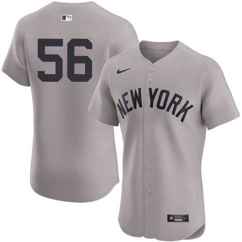 Men's Lou Trivino New York Yankees Nike Road Gray Elite On-Field Authentic Stitched Baseball Jersey