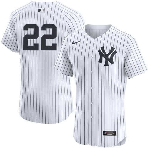 Men's Juan Soto New York Yankees Nike Home White Elite On-Field Authentic Stitched Baseball Jersey