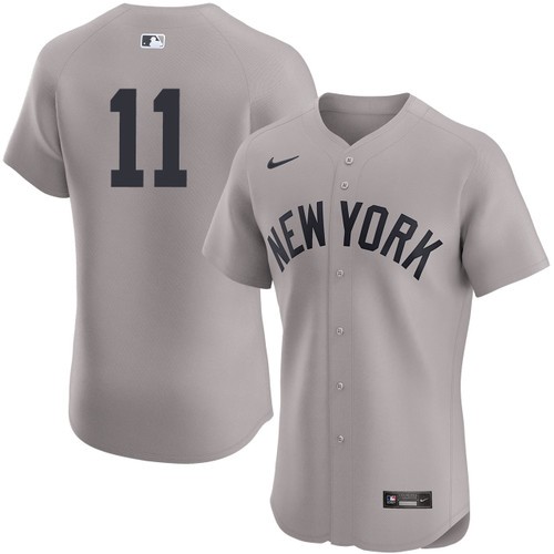 Men's Anthony Volpe New York Yankees Nike Road Gray Elite On-Field Authentic Stitched Baseball Jersey