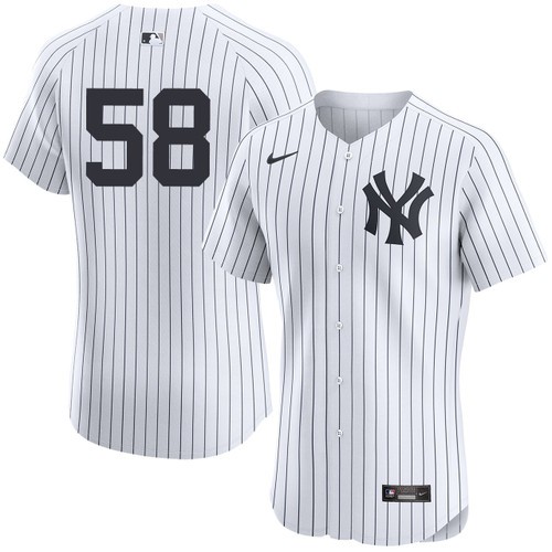 Men's Anthony Misiewicz New York Yankees Nike Home White Elite On-Field Authentic Stitched Baseball Jersey