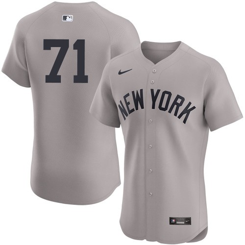 Men's Ian Hamilton New York Yankees Nike Road Gray Elite On-Field Authentic Stitched Baseball Jersey