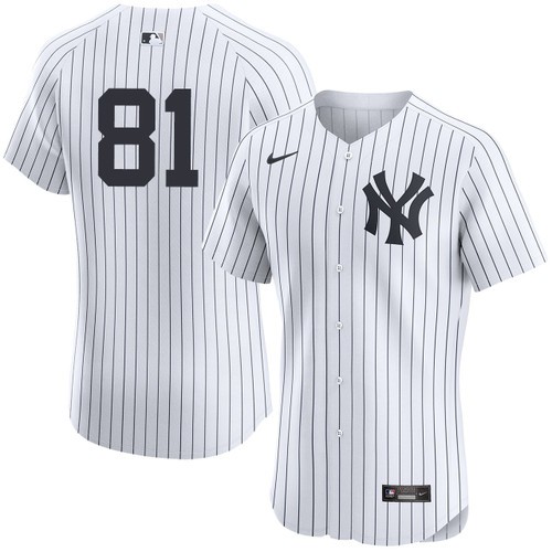 Men's Luis Gil New York Yankees Nike Home White Elite On-Field Authentic Stitched Baseball Jersey