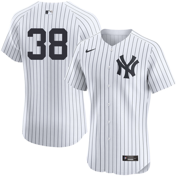 Men's Mark Leiter Jr. New York Yankees Nike Home White Elite On-Field Authentic Stitched Baseball Jersey