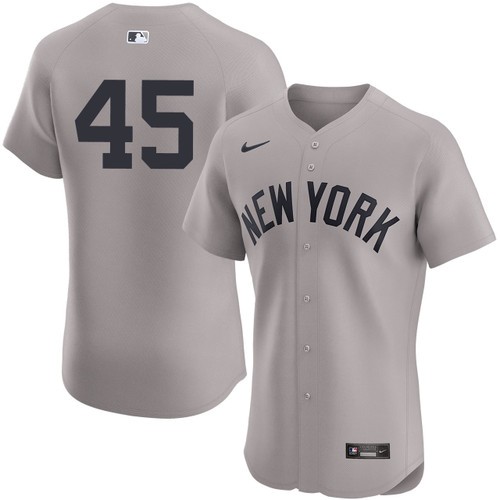 Men's Gerrit Cole New York Yankees Nike Road Gray Elite On-Field Authentic Stitched Baseball Jersey
