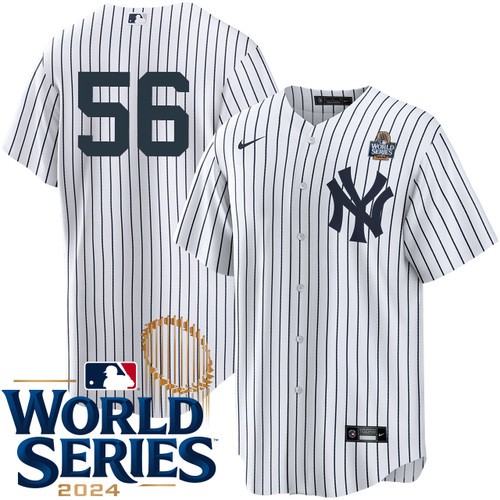 Youth Lou Trivino New York Yankees Nike Home White Player 2024 World Series Stitched Jersey