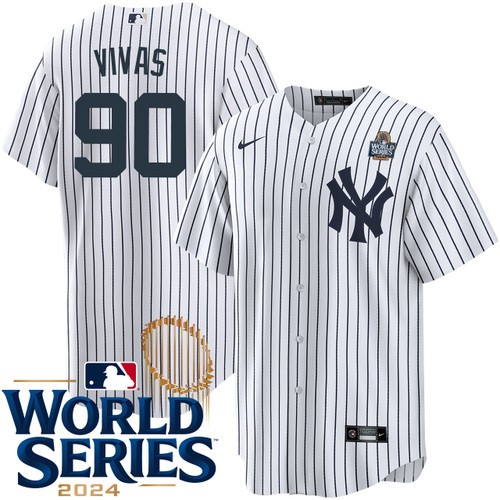 Youth Jorbit Vivas New York Yankees Nike Home White 2024 World Series Stitched Jersey