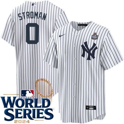 Youth Marcus Stroman New York Yankees Nike Home White 2024 World Series Stitched Jersey
