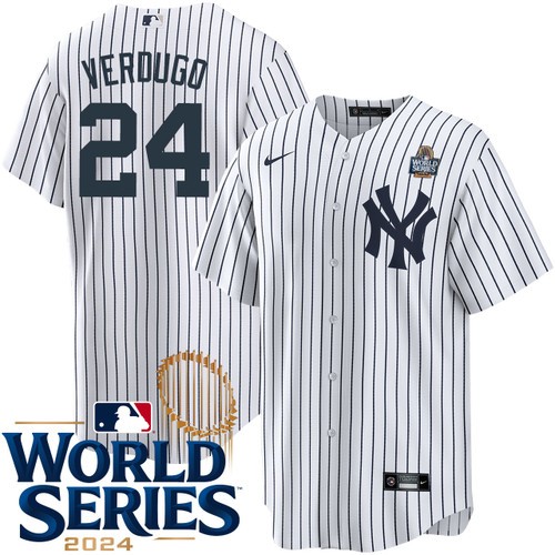 Youth Alex Verdugo New York Yankees Nike Home White 2024 World Series Stitched Jersey