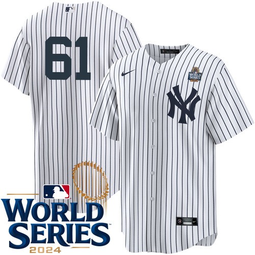 Youth Jake Cousins New York Yankees Nike Home White Player 2024 World Series Stitched Jersey