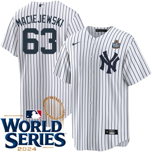 Youth Josh Maciejewski New York Yankees Nike Home White 2024 World Series Stitched Jersey