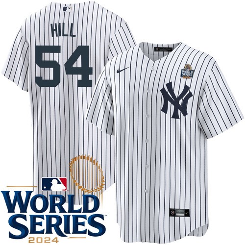 Youth Tim Hill New York Yankees Nike Home White 2024 World Series Stitched Jersey