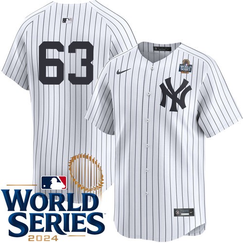 Youth Josh Maciejewski New York Yankees Nike Home White Limited Player 2024 World Series Stitched Jersey