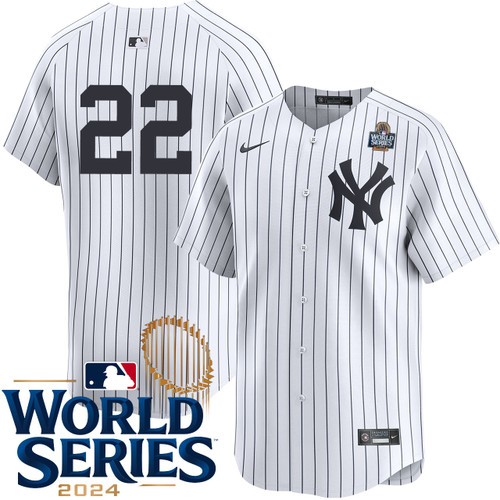 Youth Juan Soto New York Yankees Nike Home White Limited Player 2024 World Series Stitched Jersey