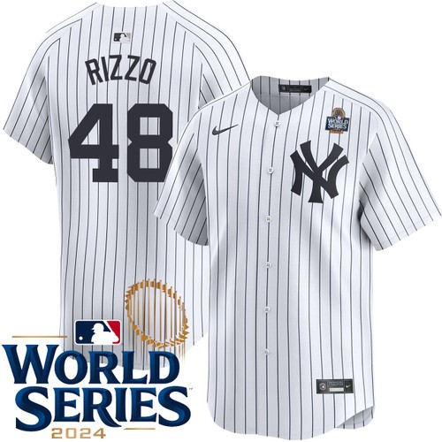 Youth Anthony Rizzo New York Yankees Nike Home White Limited 2024 World Series Stitched Jersey