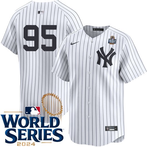 Youth Oswaldo Cabrera New York Yankees Nike Home White Limited Player 2024 World Series Stitched Jersey