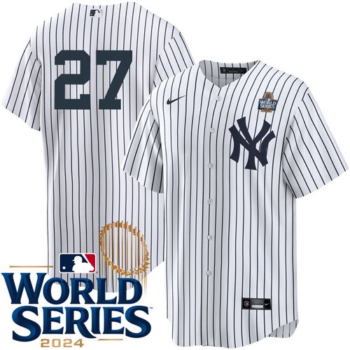 Youth Giancarlo Stanton New York Yankees Nike Home White Player 2024 World Series Stitched Jersey