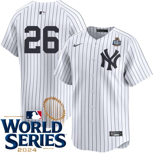 Youth DJ LeMahieu New York Yankees Nike Home White Limited Player 2024 World Series Stitched Jersey